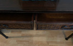 Pier One Distressed wood table/drawer set