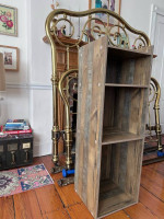 Yak About It Extra Tall 3-shelf Nightstand End Table - Rustic