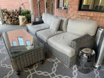 Arhaus Wyatt Collection Outdoor Sofa & Coffee Table Cost Over $2000