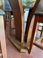 Round, Glass, Bar/counter height pub/kitchen Table with 4 chairs