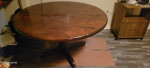 oak round table 55" diameter