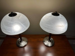 2 Table Lamps With Glass Shade