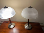 2 Table Lamps With Glass Shade