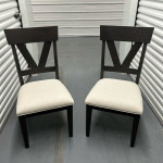 LIKE NEW Set of 6 Findley Dining Table Chairs - Gray/Brown