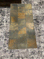 Slate & metal coffee table and end table