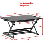 New Height Adjustable Standing Desk Converter Monitor Screen Riser Table Compute