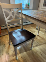 Boston Interiors Farm House Chic Marietta dining table with 4 Solid wo