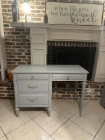 Absolutely Stunning Refinished Impresa Kent Coffey Desk / Vanity / Night Table