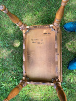 Ethan Allen Nutmeg End Table / Dough Box w Magazine Rack