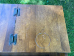 Ethan Allen Nutmeg End Table / Dough Box w Magazine Rack