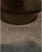 Modern Tear Drop Shaped Glass Top End Table