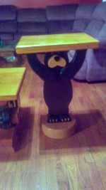 HandMade Grizzly Bear Coffee and End table Set