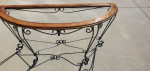 wrought Iron frame sofa table