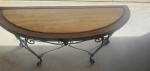 wrought Iron frame sofa table