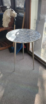 Modern side table all aluminum