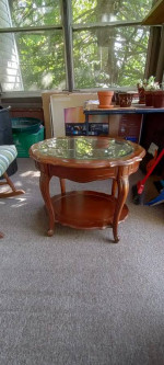 Glass top end table