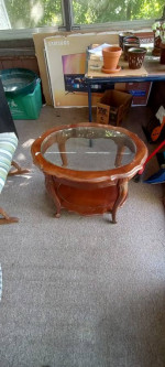 Glass top end table