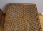 Rattan wicker sofa side end table sunroom cottage den family room livingroom acc