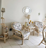 13pc Bamboo Wicker Rattan Bench Chair Table Sofa Loveseat Sunroom Cottage Coasta