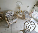 13pc Bamboo Wicker Rattan Bench Chair Table Sofa Loveseat Sunroom Cottage Coasta