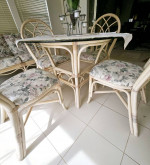 13pc Bamboo Wicker Rattan Bench Chair Table Sofa Loveseat Sunroom Cottage Coasta