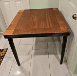 Mid-Century Modern MCM Wood Folding Dining Table Compact Kitchen Bistro Apartmen