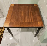 Mid-Century Modern MCM Wood Folding Dining Table Compact Kitchen Bistro Apartmen