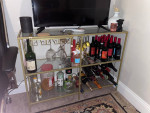 Gold and glass table