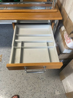 Ikea desk with side table
