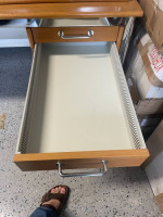Ikea desk with side table