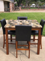 Dining table and chairs $250