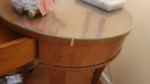 Round wood Side table