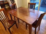 Kitchen Table with Butterfly Leaf and 4 Chairs