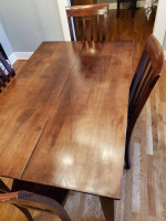 Kitchen Table with Butterfly Leaf and 4 Chairs