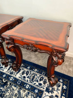 Solid Wood Top End Table - Set of 2