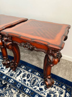 Solid Wood Top End Table - Set of 2