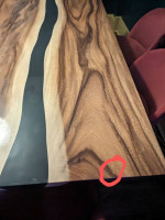 GORGEOUS Wood and Resin Dining Table and Bench
