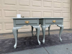 Bassett Furniture 2 Pc Solid Wood Matching Nightstand/Side Table Set