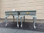 Bassett Furniture 2 Pc Solid Wood Matching Nightstand/Side Table Set