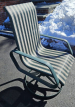 5pc outdoor aluminum metal glass dining table 4 armchair chair dinner patio porc