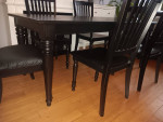SOLID WOOD TABLE WITH 6 SOLID WOOD CHAIRS