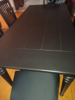 SOLID WOOD TABLE WITH 6 SOLID WOOD CHAIRS