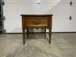 Solid Wood End Table With Drawer
