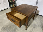 Solid Wood End Table With Drawer