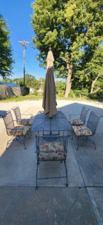 Homecrest Patio Square Table & (6) High-Back Spring Chairs............