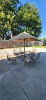 Homecrest Patio Square Table & (6) High-Back Spring Chairs............