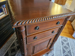 Solid wood carved nightstand table