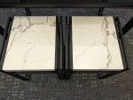 Elegant Faux Marble Metal Breakfast Dining Table - Perfect for Apartments!!!