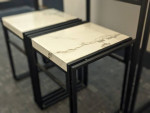 Elegant Faux Marble Metal Breakfast Dining Table - Perfect for Apartments!!!