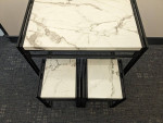 Elegant Faux Marble Metal Breakfast Dining Table - Perfect for Apartments!!!
